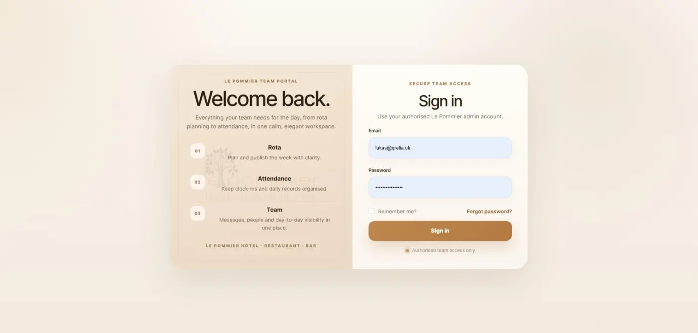 Original QRelia Pulse admin / login
